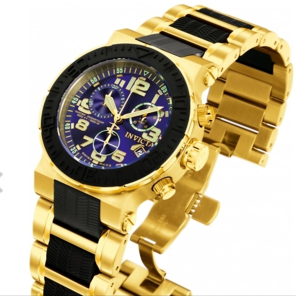 Invicta Reserve Ocean Reef Gold and Black Chronograph Watch 6142 ITEM 012926M
